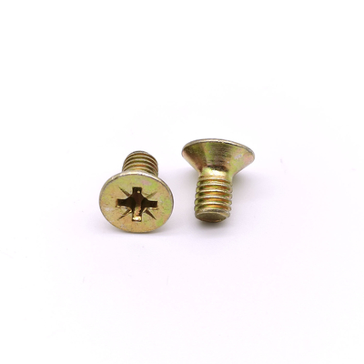 Yellow Zinc Type Z Steel Machine Screws Stainless Steel Flat Head Phillips Machine Screws