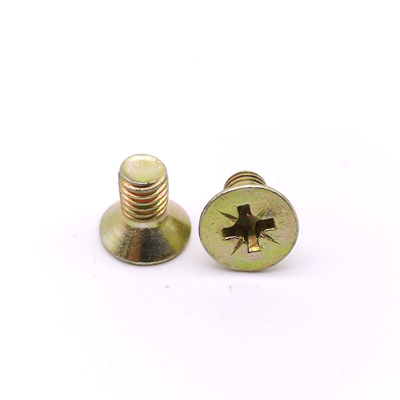 Yellow Zinc Type Z Steel Machine Screws Stainless Steel Flat Head Phillips Machine Screws