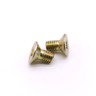 Yellow Zinc Type Z Steel Machine Screws Stainless Steel Flat Head Phillips Machine Screws