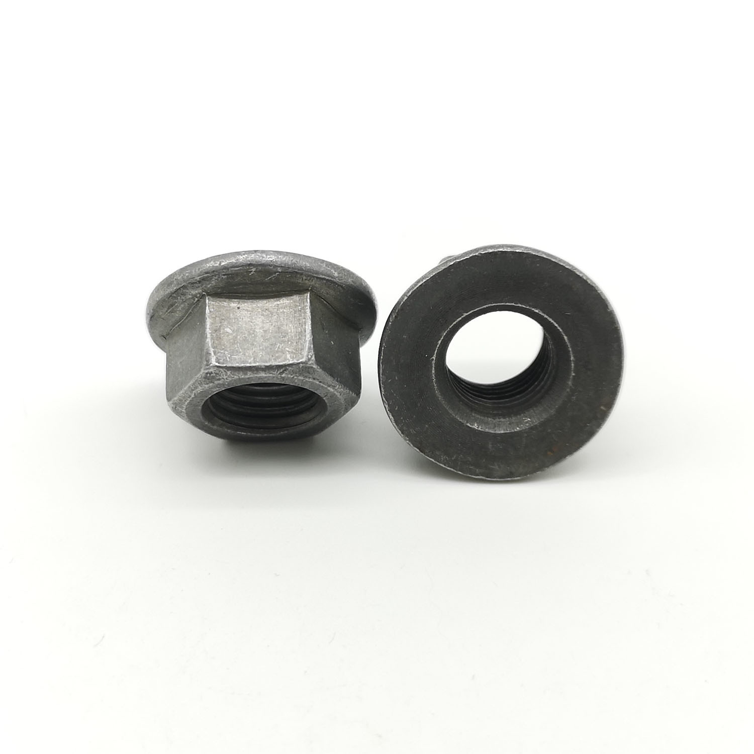 ISO 4161 Self Color Hex Flange Nut M10 Coarse Full Thread C45
