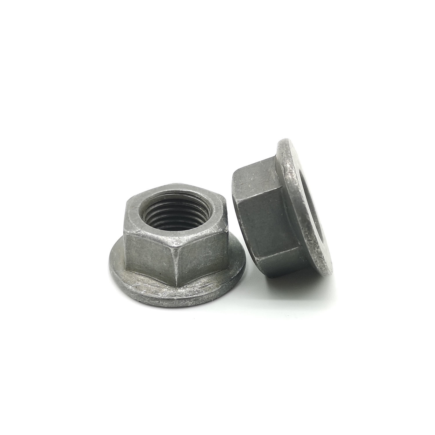 ISO 4161 Self Color Hex Flange Nut M10 Coarse Full Thread C45