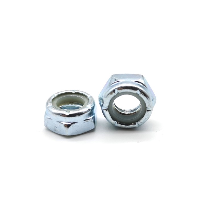 Gr.2 Nylon Insert Lock Nuts ASME B18 16.6 Zinc Plated C1018 Coarse