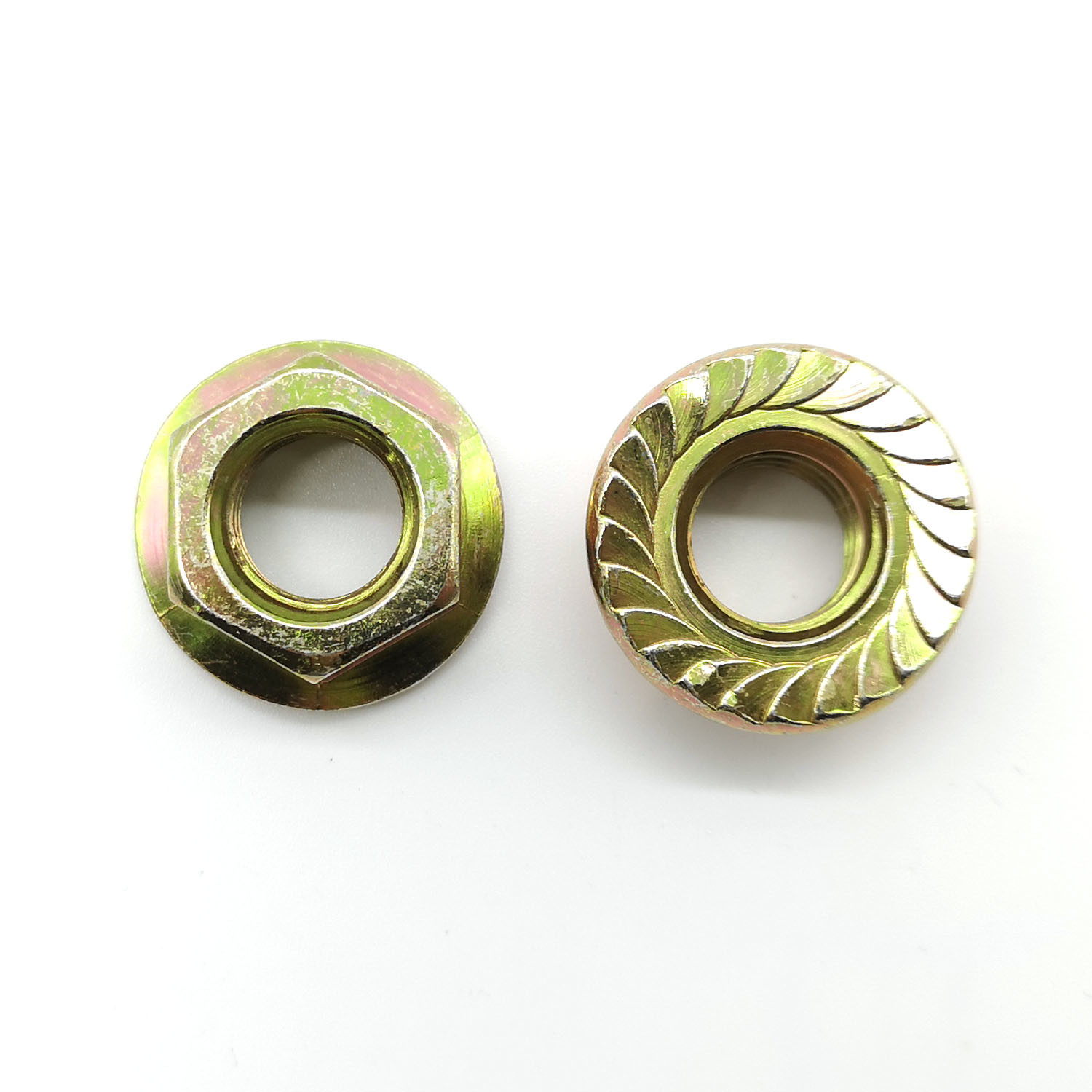 M5M20 DIN 6923 Carbon Steel Flange Nuts Yellow Zinc Steel Grade 8