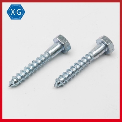 DIN 571 Hex Head Stainless Steel Self Tapping Wood Screws Blue White